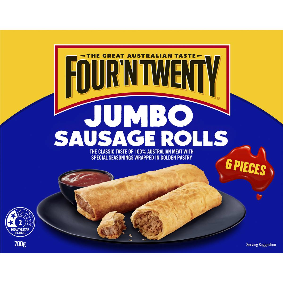 Four N Twenty Sausage Roll Jumbo 6pk 700g Woolworths
