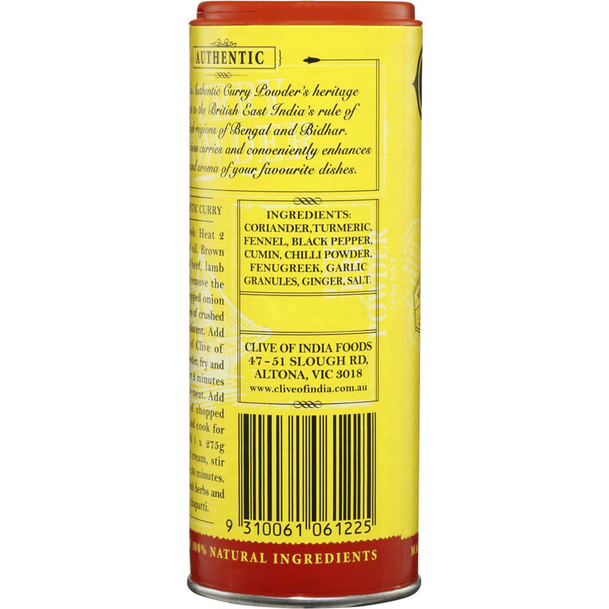 Clive Of India Curry Powder 100g Woolworths