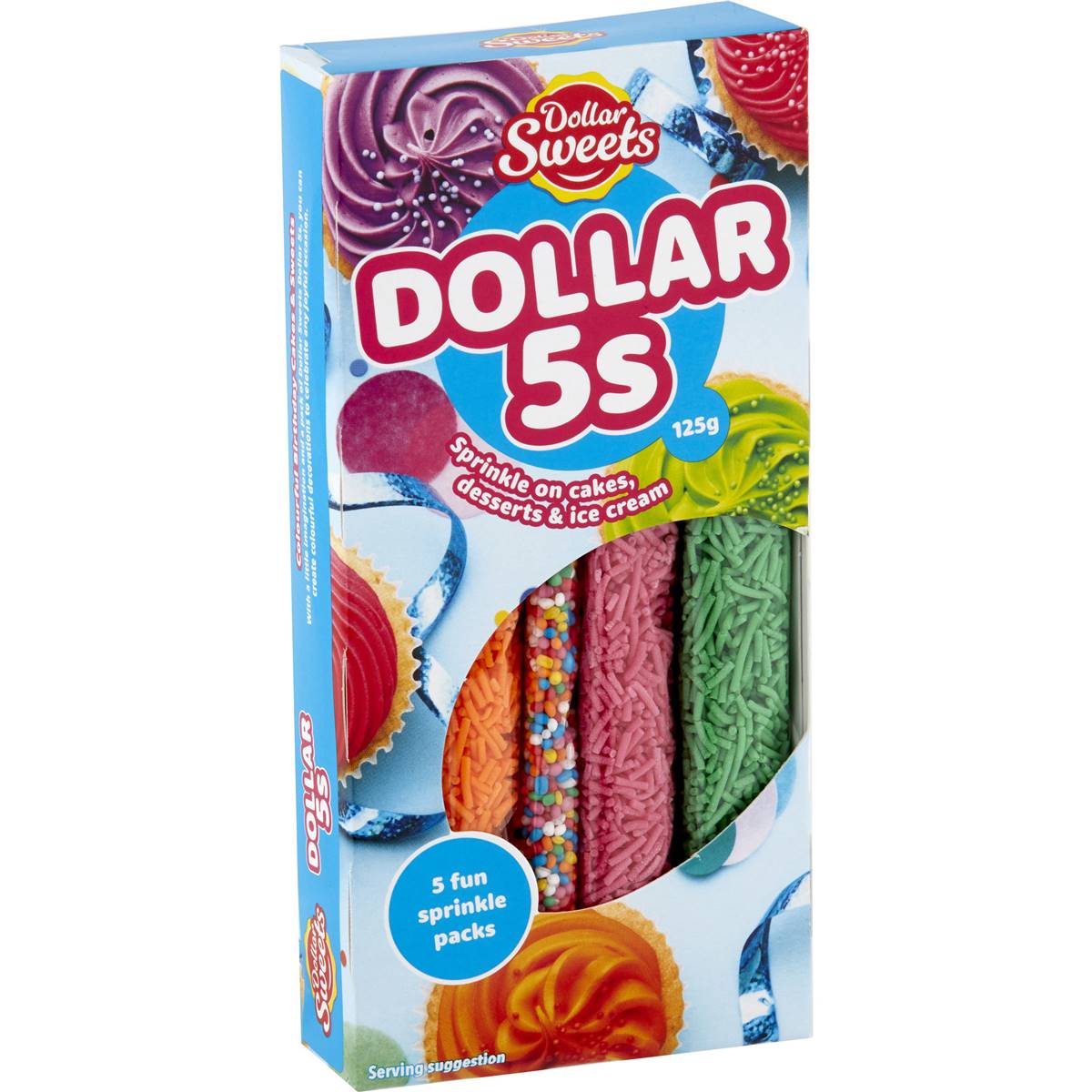 Dollar Sweets Sprinkles Fives 125g Woolworths