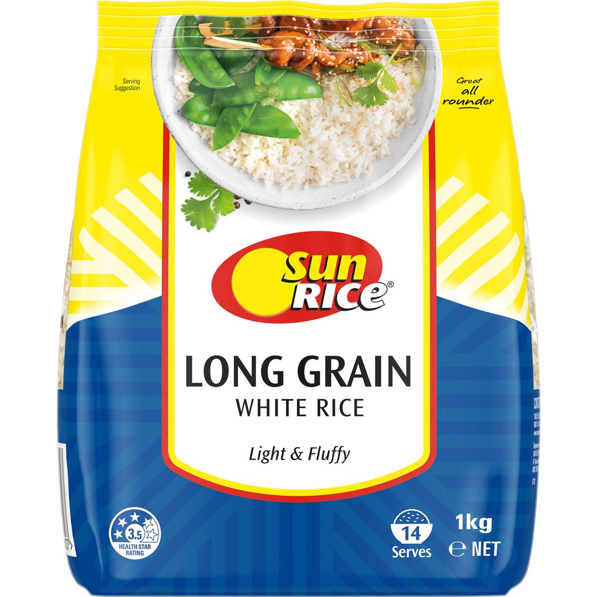 Sunrice White Rice Premium Long Grain 1kg Woolworths