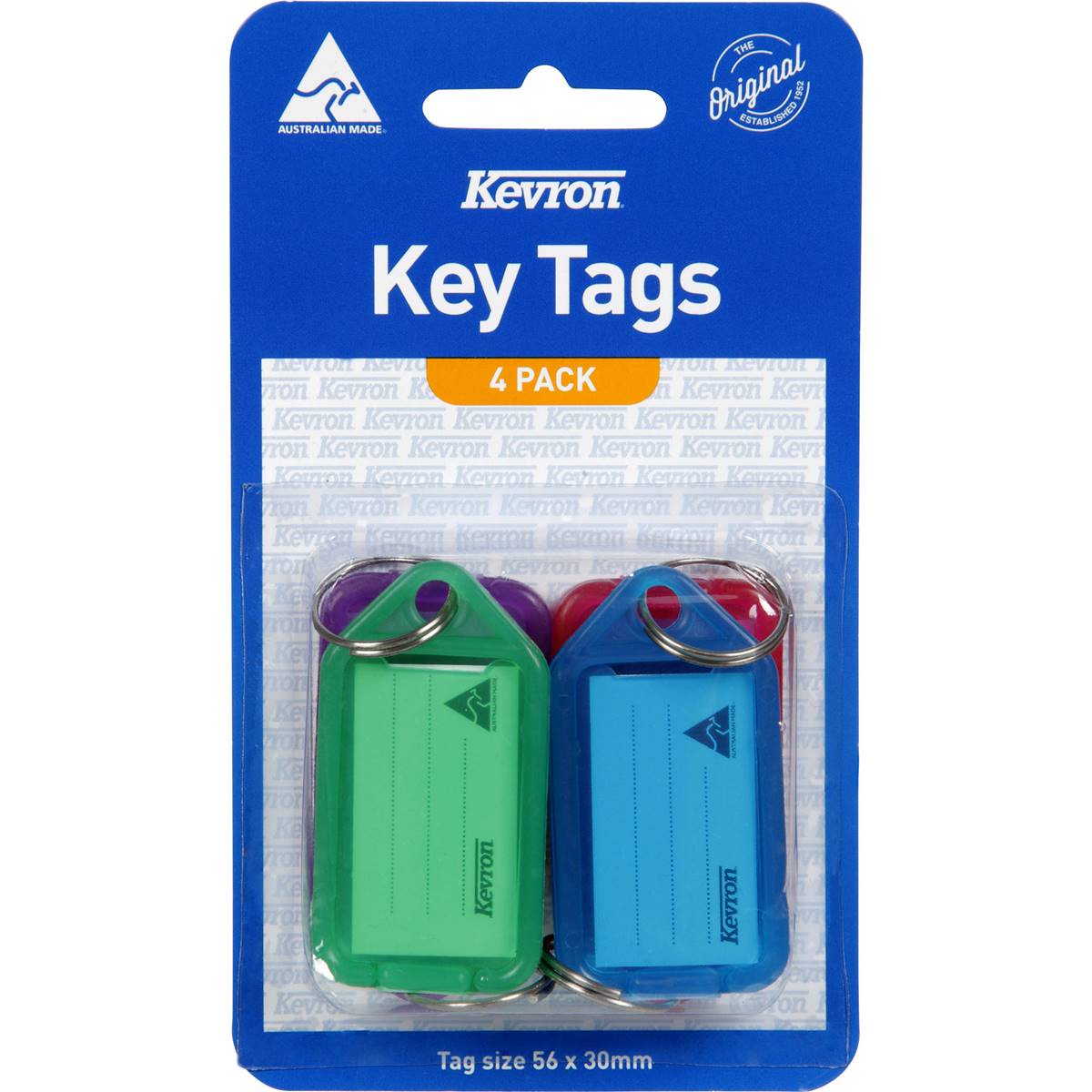 Kevron Accessories Key Tags 4pk Woolworths
