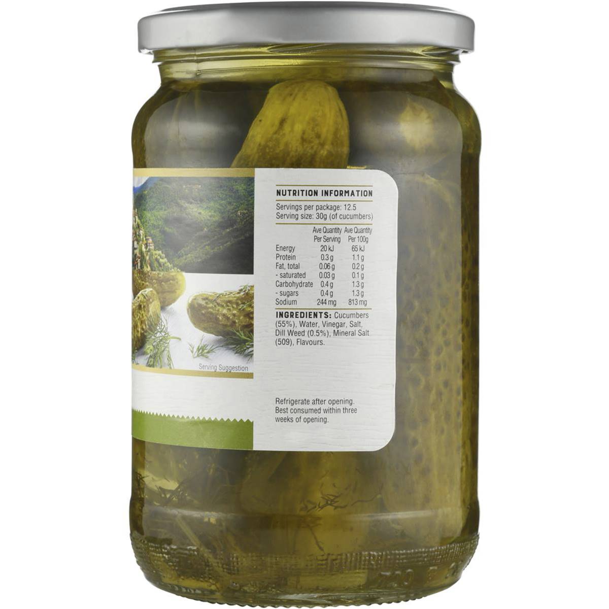 Always Fresh Cucumbers Dill 680g Woolworths