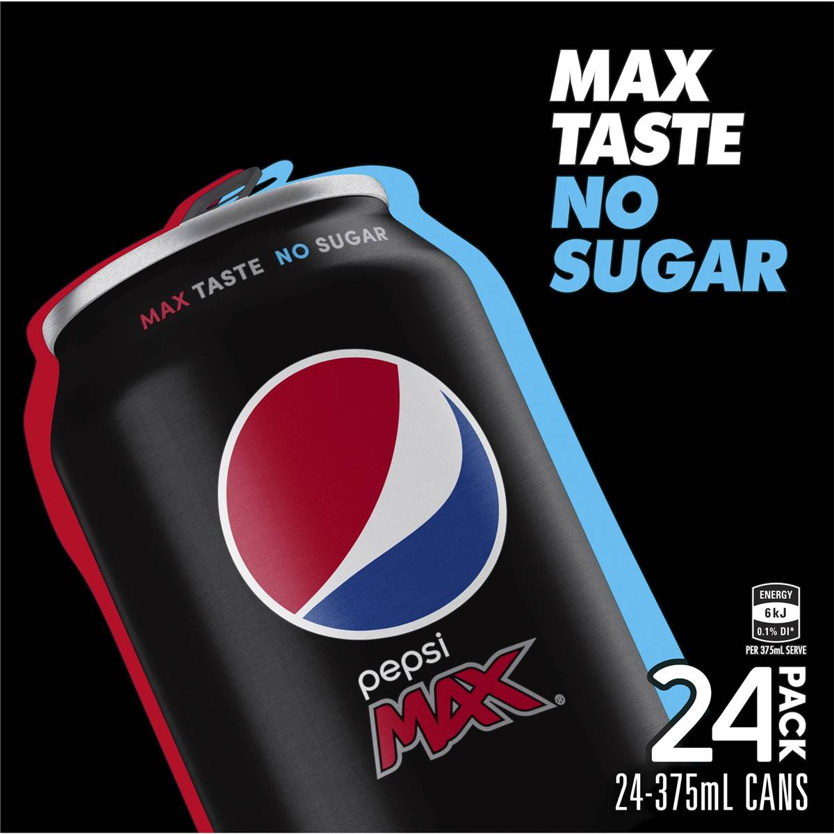 Pepsi Max Cans 24x375ml Woolworths