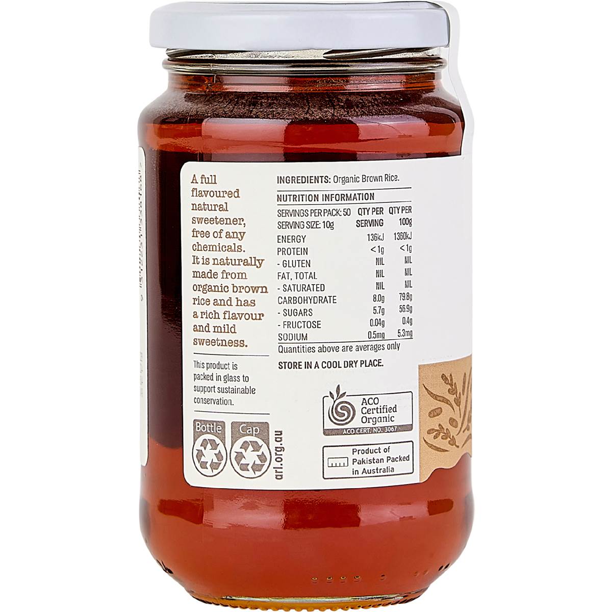 Pureharvest Rice Malt Syrup 500g Woolworths
