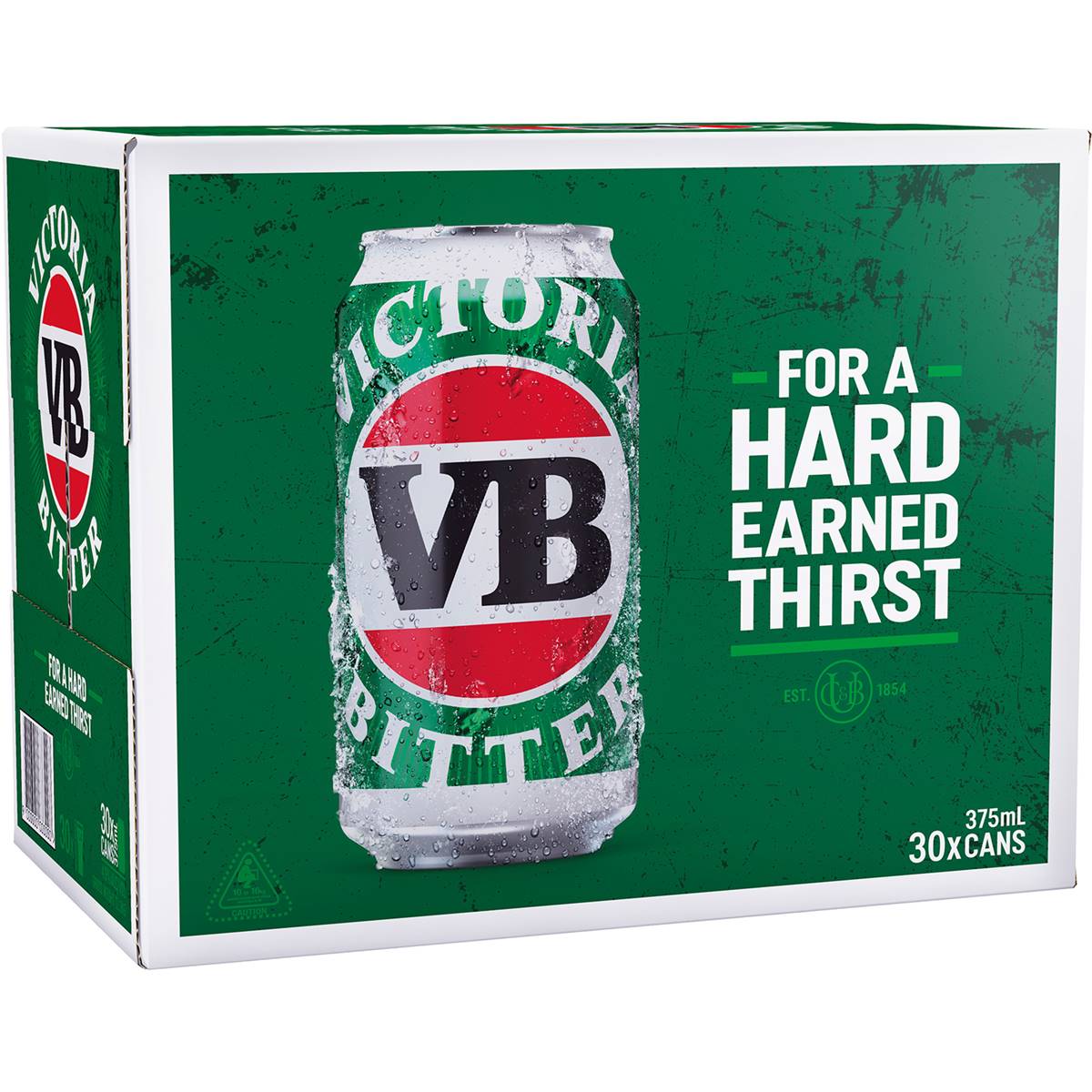 Victoria Bitter Lager Cans 30x375ml case Woolworths