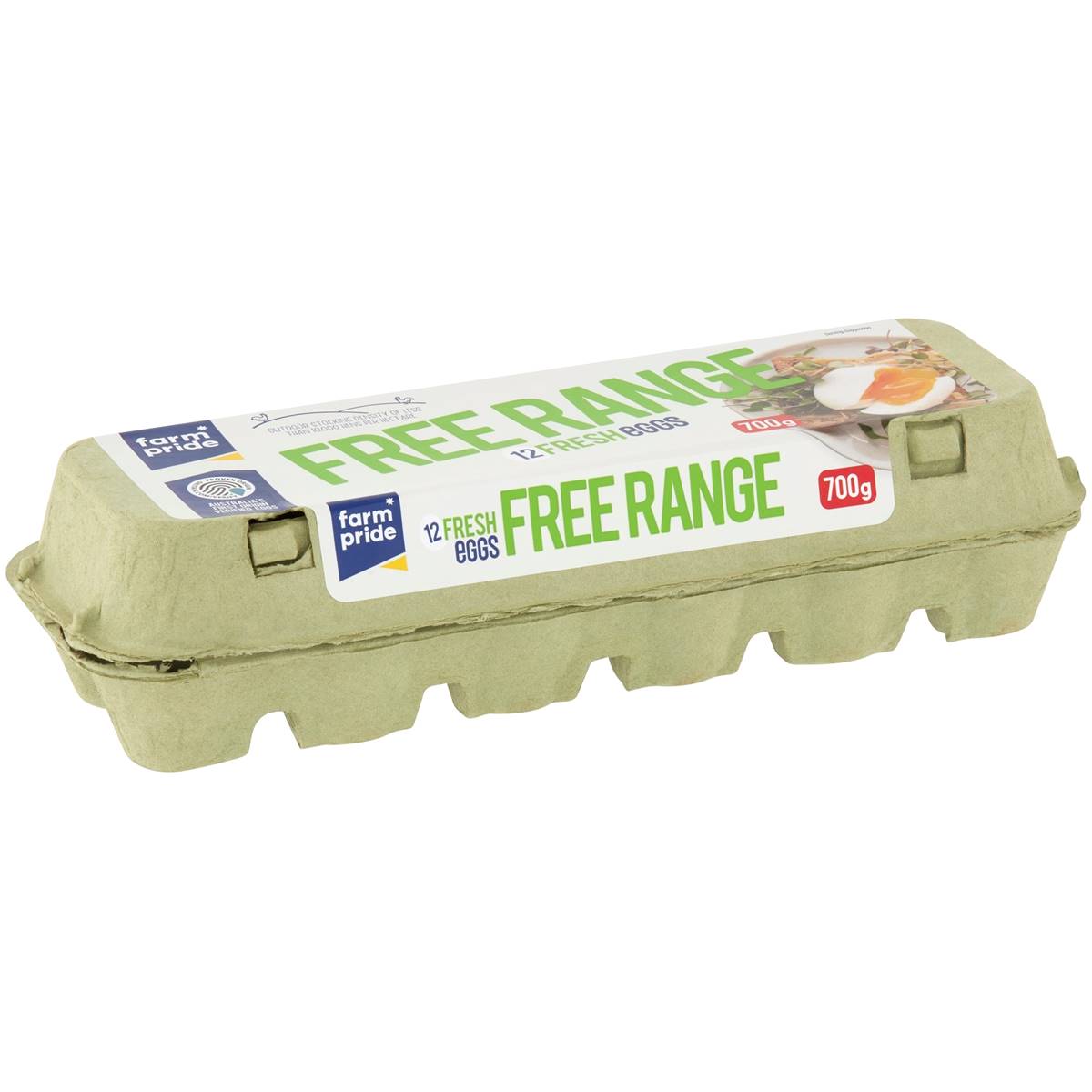 Farm Pride Free Range Eggs 12pk 700g Woolworths