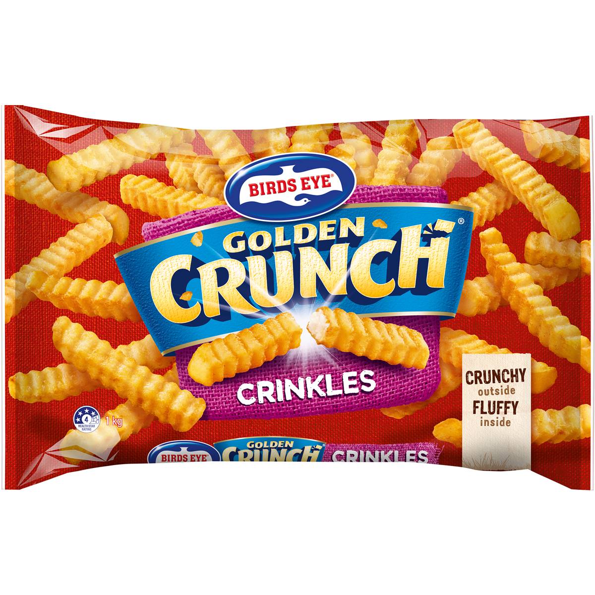 Birds Eye Golden Crunch Crinkle Cut Chips 1kg | Woolworths