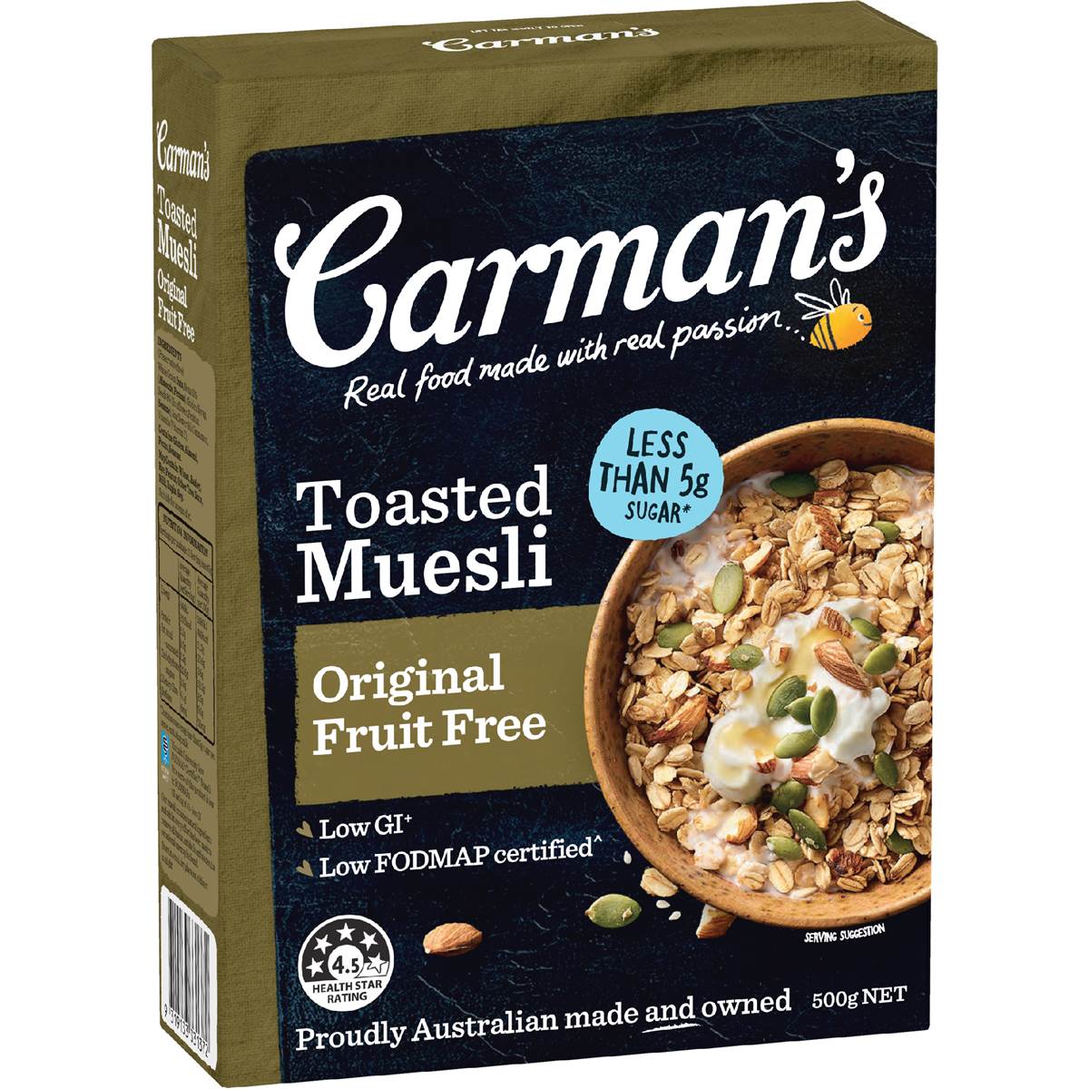 Carman's Original Fruit Free Muesli 500g Woolworths
