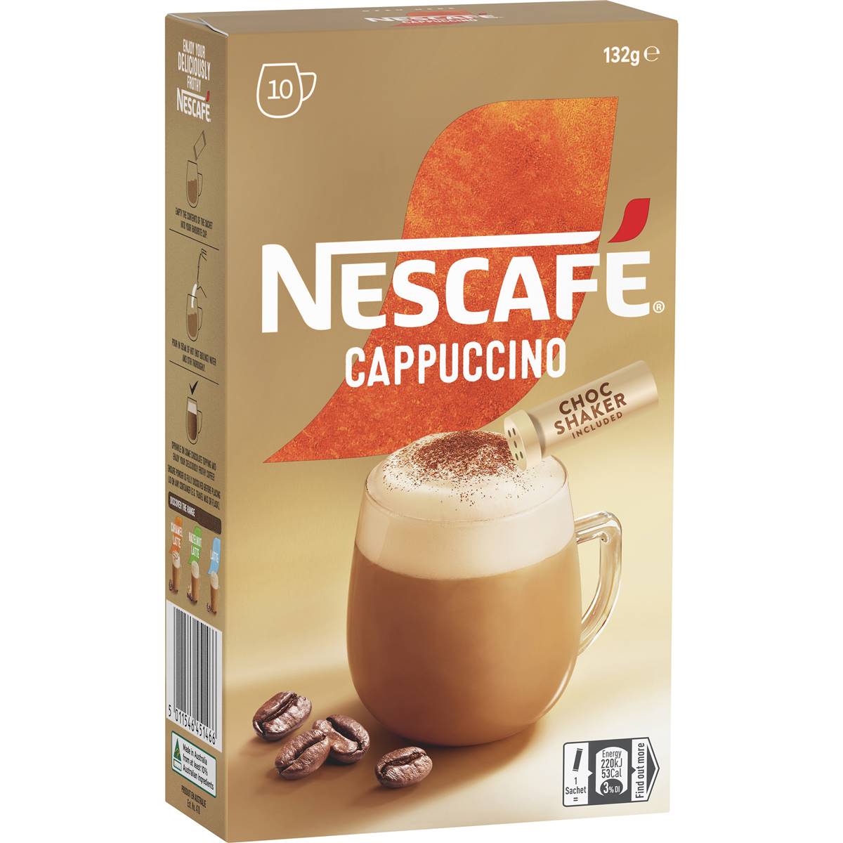 Nescafe Coffee Sachets Cappuccino 10pk | Woolworths