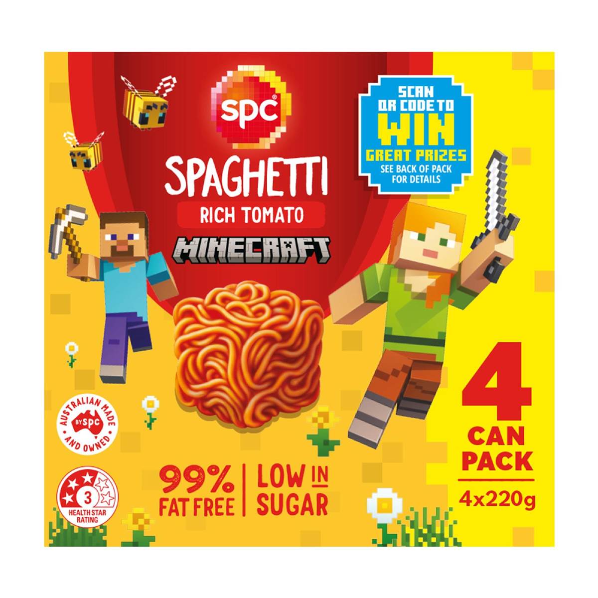 Spc Spaghetti Rich Tomato Sauce 4x220g Woolworths