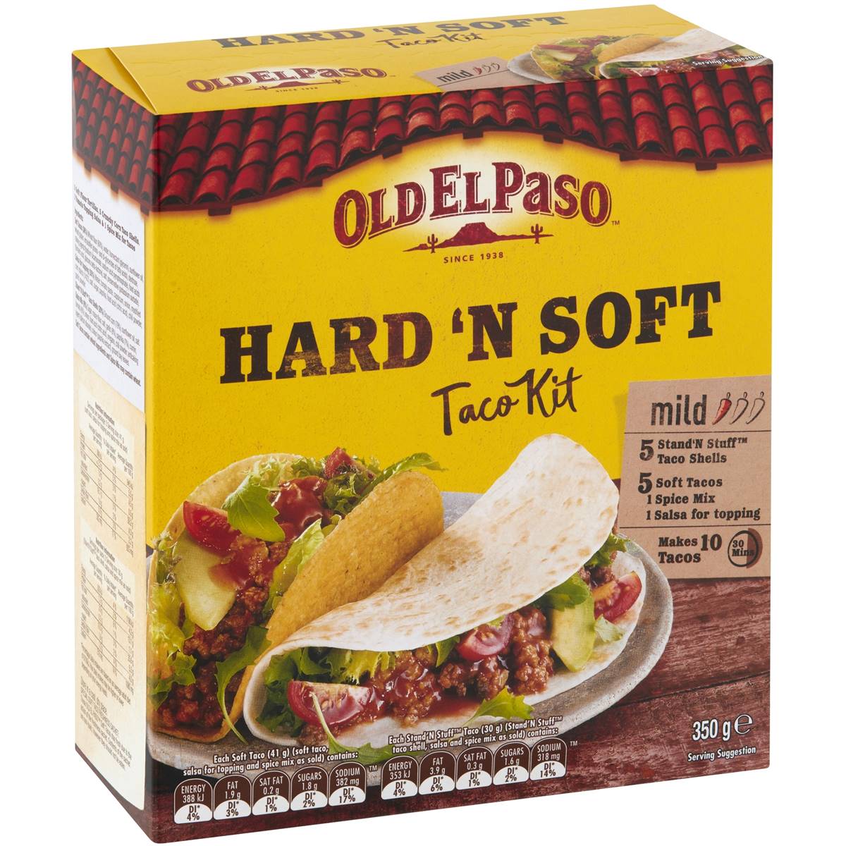 Old El Paso Hard N Soft Taco Kit 350g Woolworths 4799