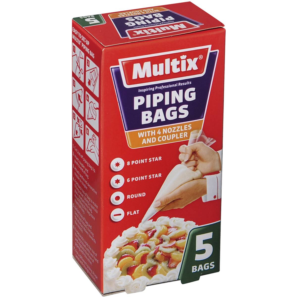 Multix Cake Decoration Piping Bags 5pk Woolworths