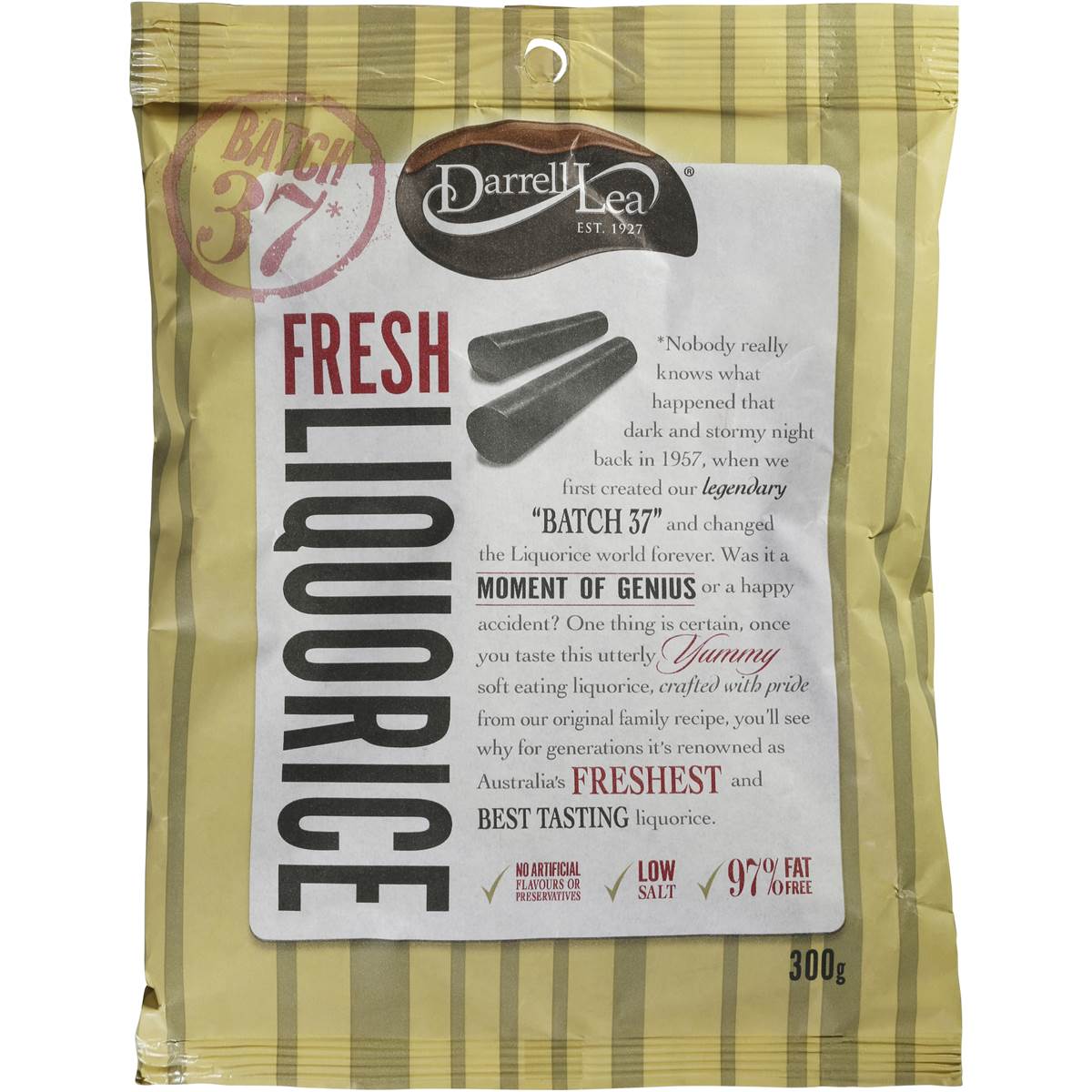 Darrell Lea Licorice Original 300g bag Woolworths