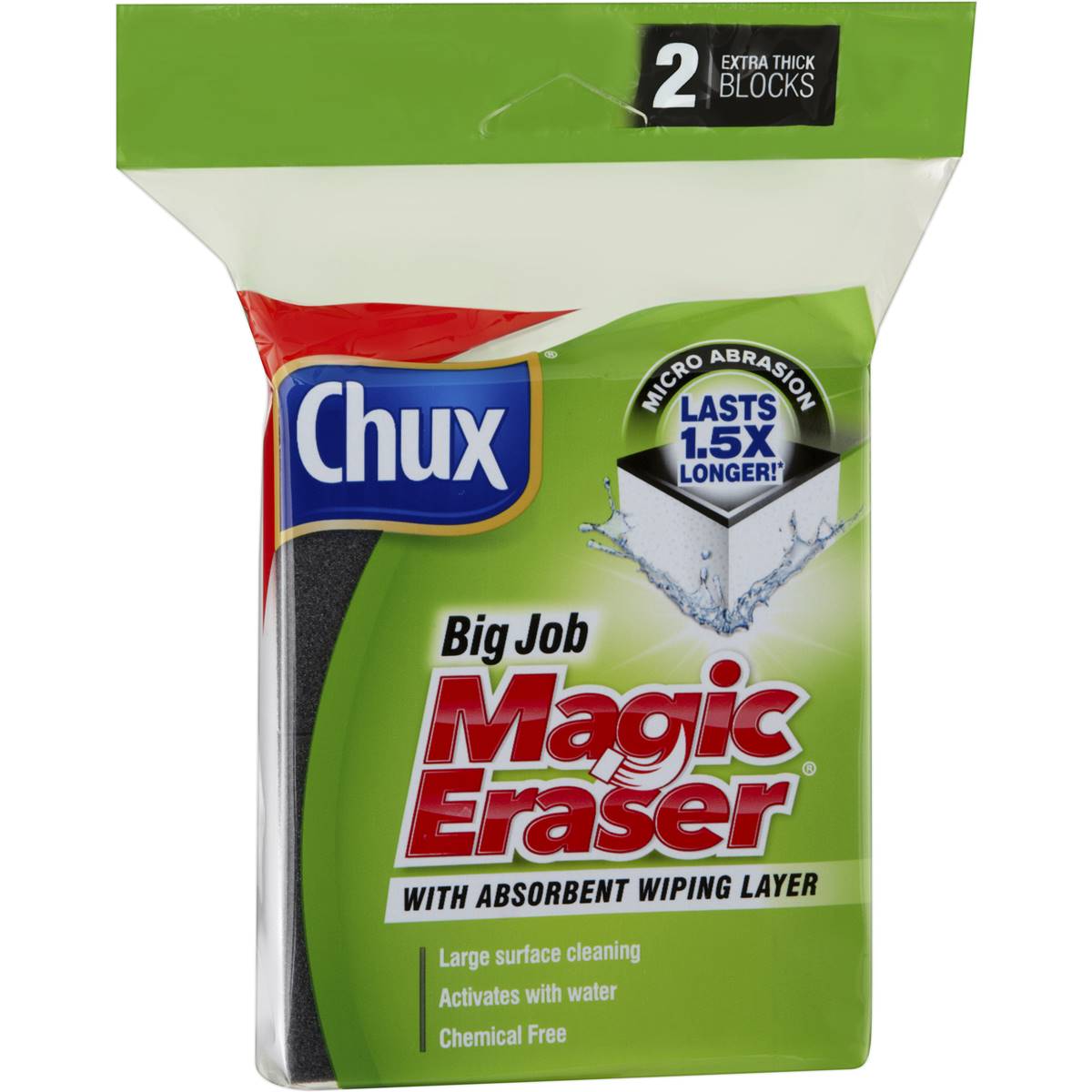Chux Magic Eraser Big Job Extra Thick 2pk Woolworths