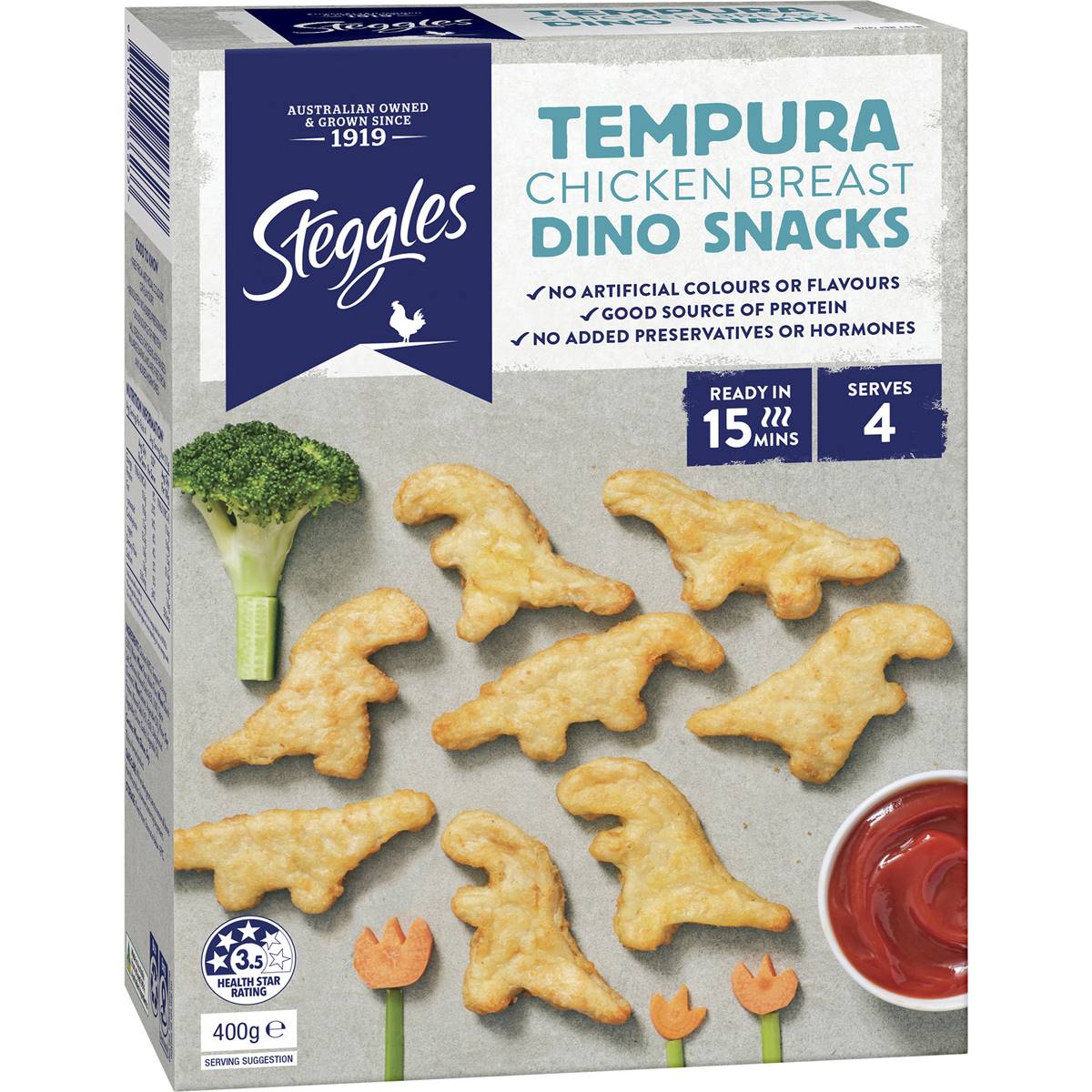 Steggles Tempura Chicken Dino Snacks 400g Woolworths