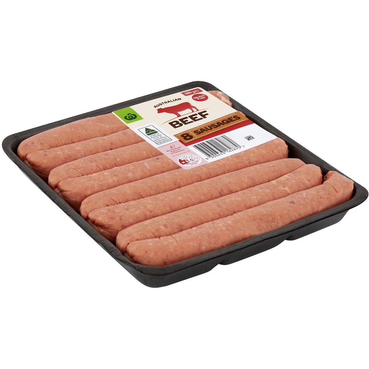 Woolworths Aussie Beef Sausages 680g Woolworths