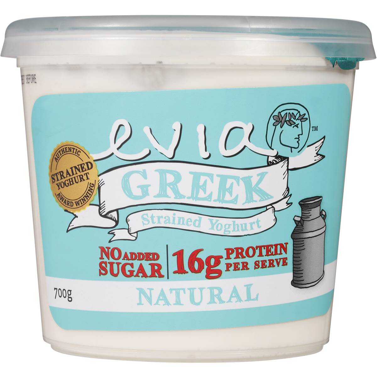Evia Natural Yoghurt No Added Sugar 700g Woolworths