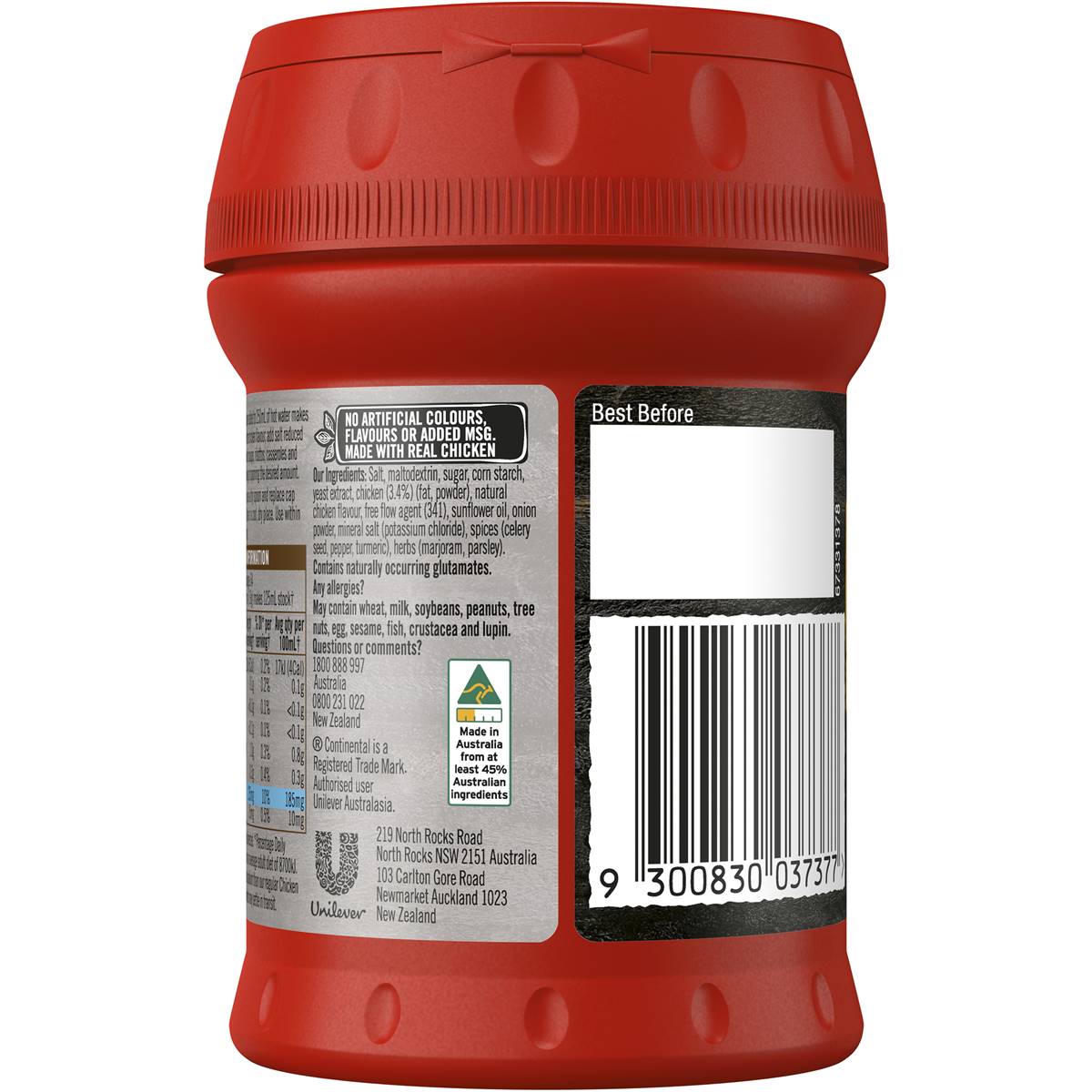 Continental Chicken Stock Powder Salt Reduced 120g Woolworths