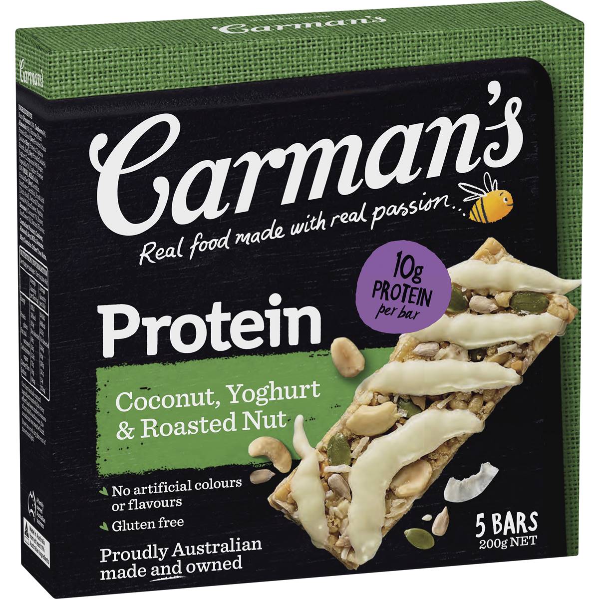 Carman's Protein Muesli Bars Yoghurt & Nut 200g Woolworths