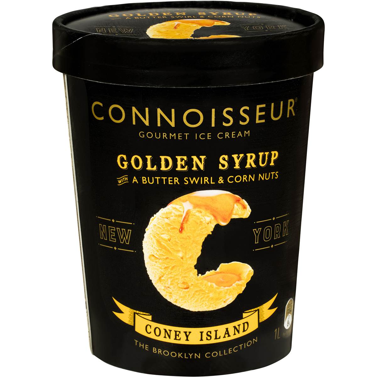 Connoisseur Ice Cream Golden Syrup 1l tub Woolworths