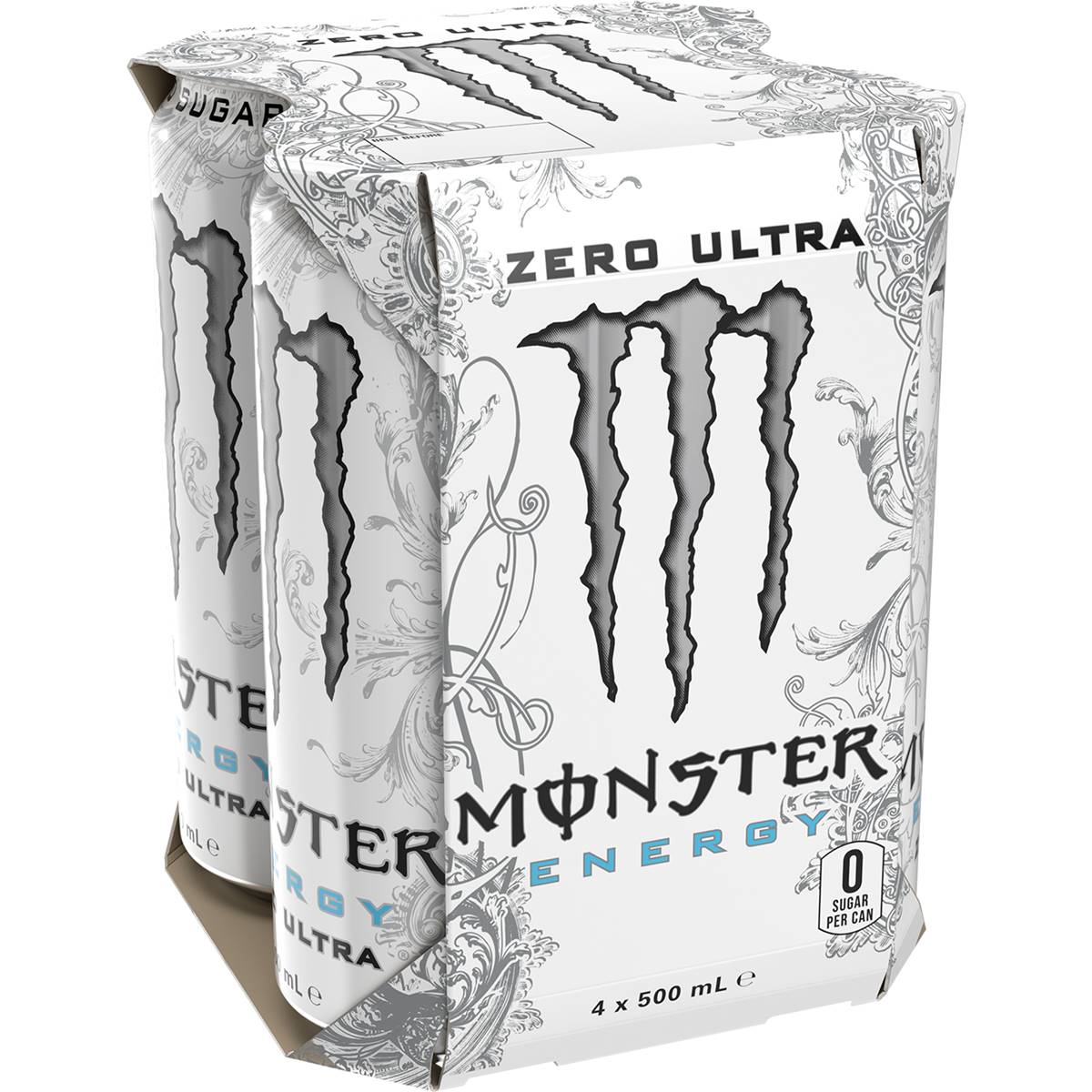 Monster Energy Drink Ultra Zero 4x500ml Pack Woolworths 