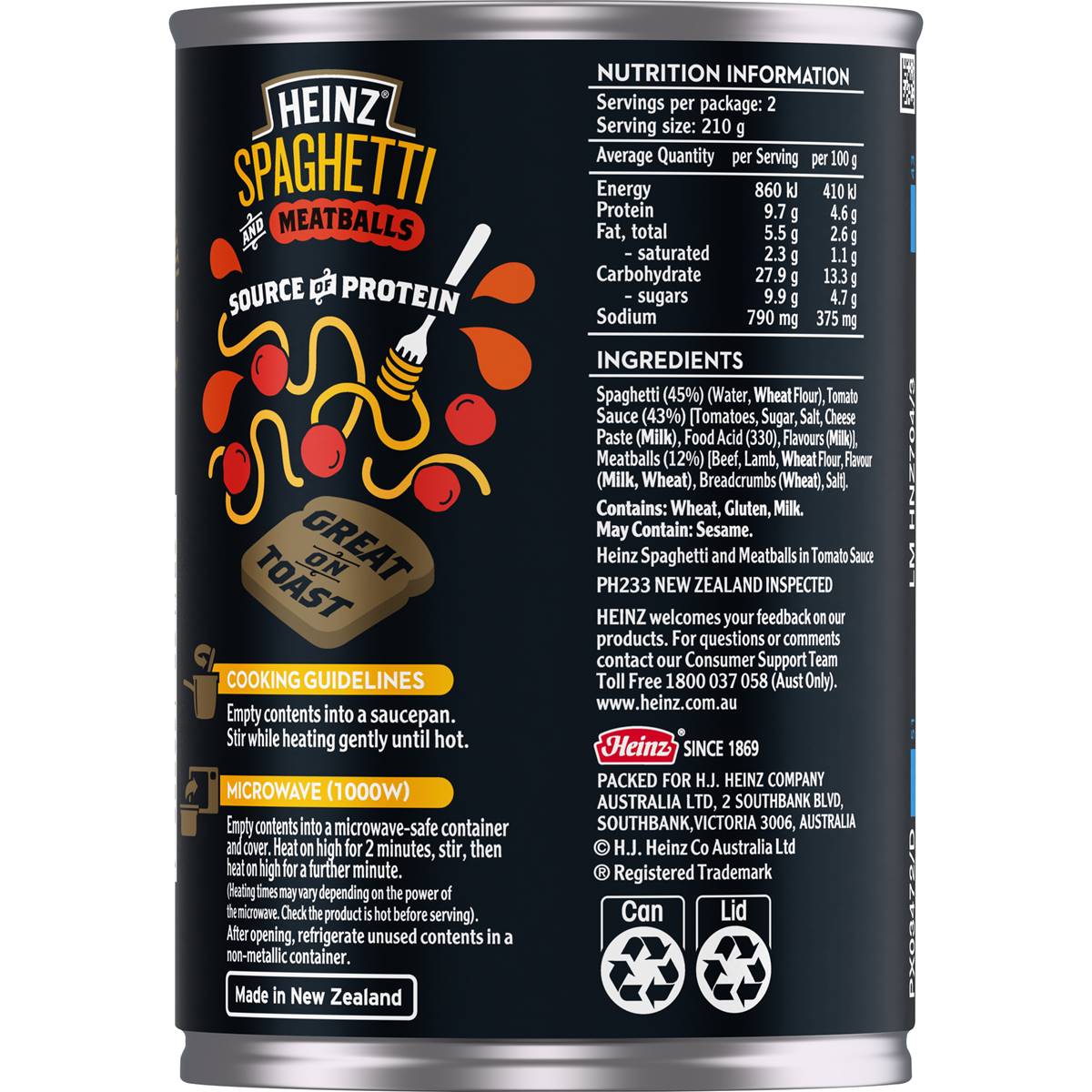 Heinz Spaghetti & Meatballs In Tomato Sauce 420g Woolworths