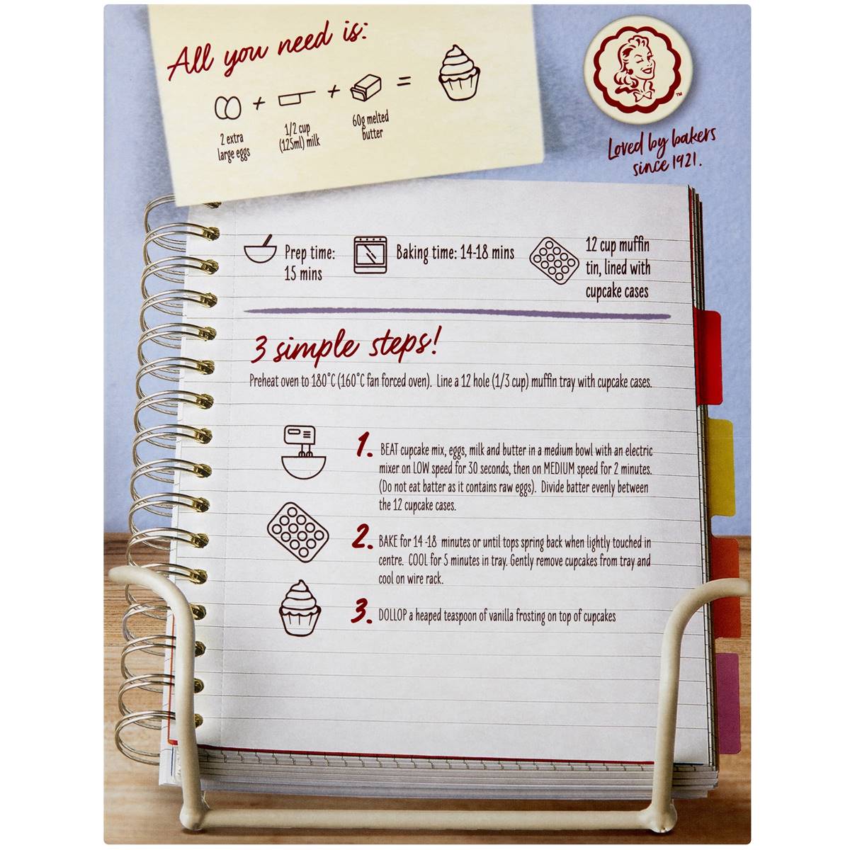 Betty Crocker Vanilla Cupcake Mix 450g Woolworths