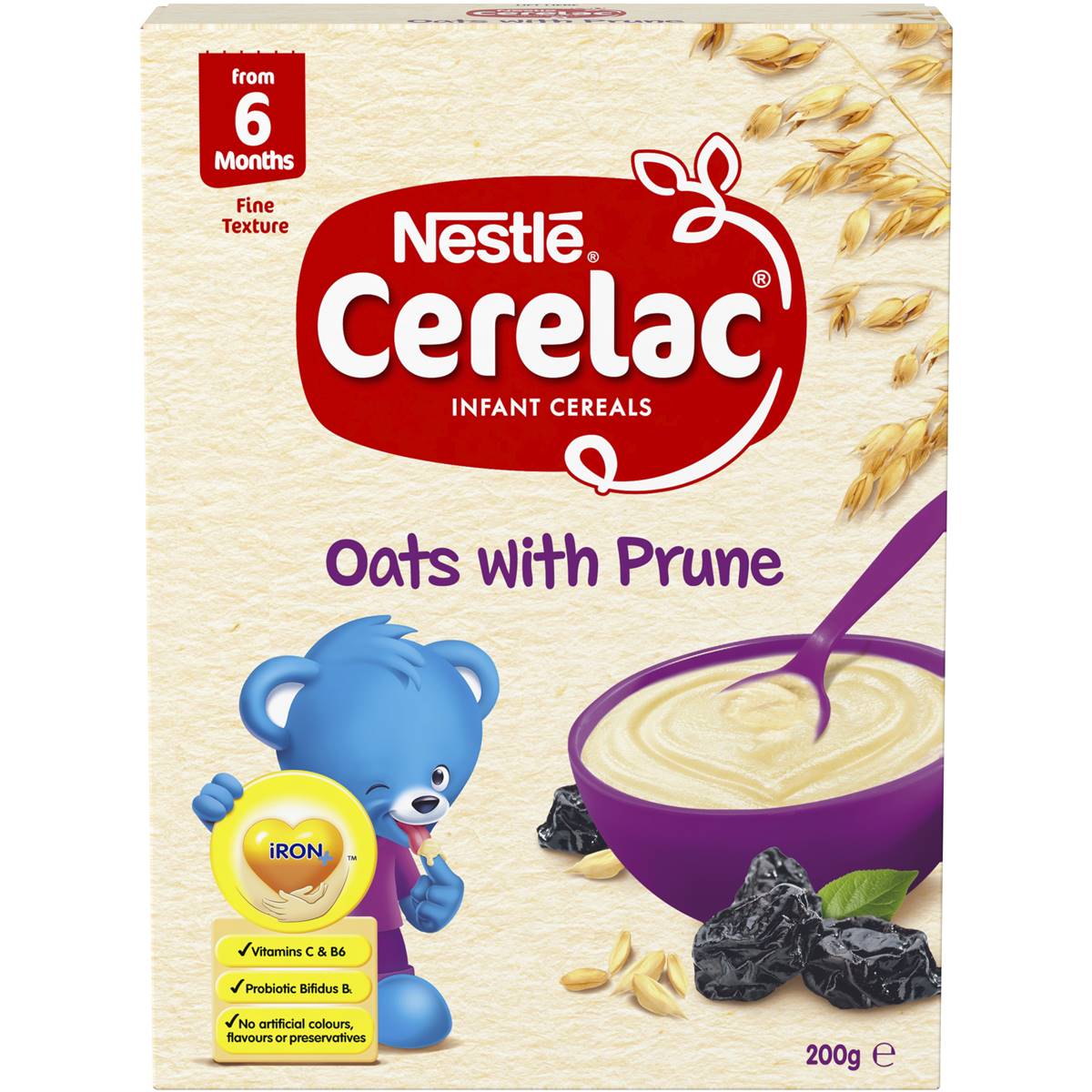 澳洲 雀巢nestel cerelac 6 米糊 西梅味 200g 6个月以上