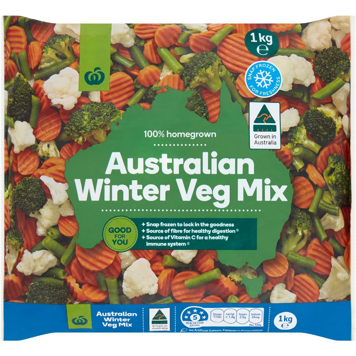 Woolworths Select Winter Mixed Vegetables 1kg Woolworths