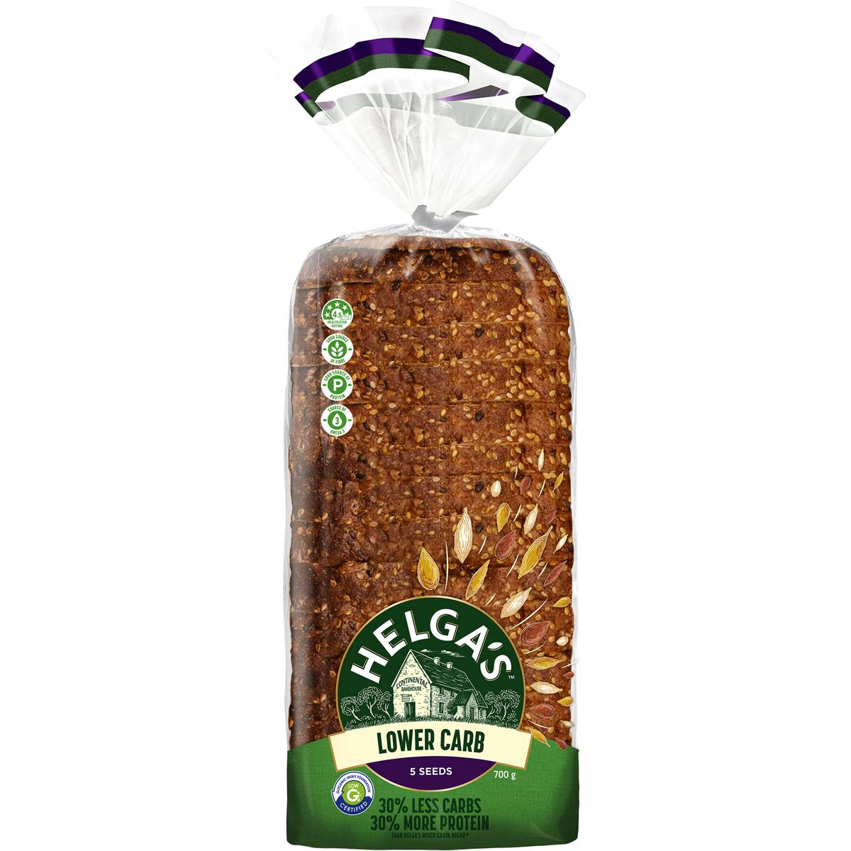 Helga's Lower Carb Bread 5 Seeds Woolworths