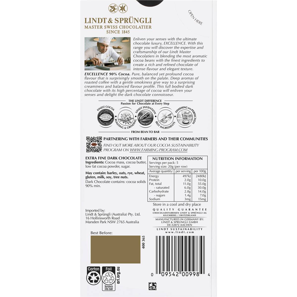 lindt-excellence-supreme-dark-chocolate-90-cocoa-100g-block-woolworths