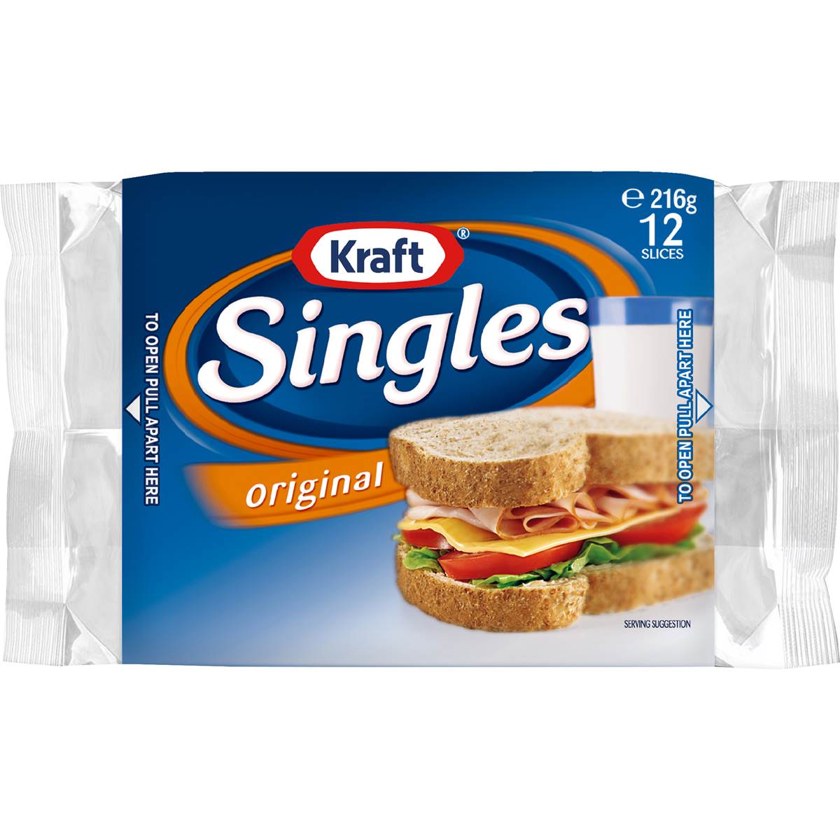 Kraft Dairylea Cheese Singles Original 12pk 216g Woolworths