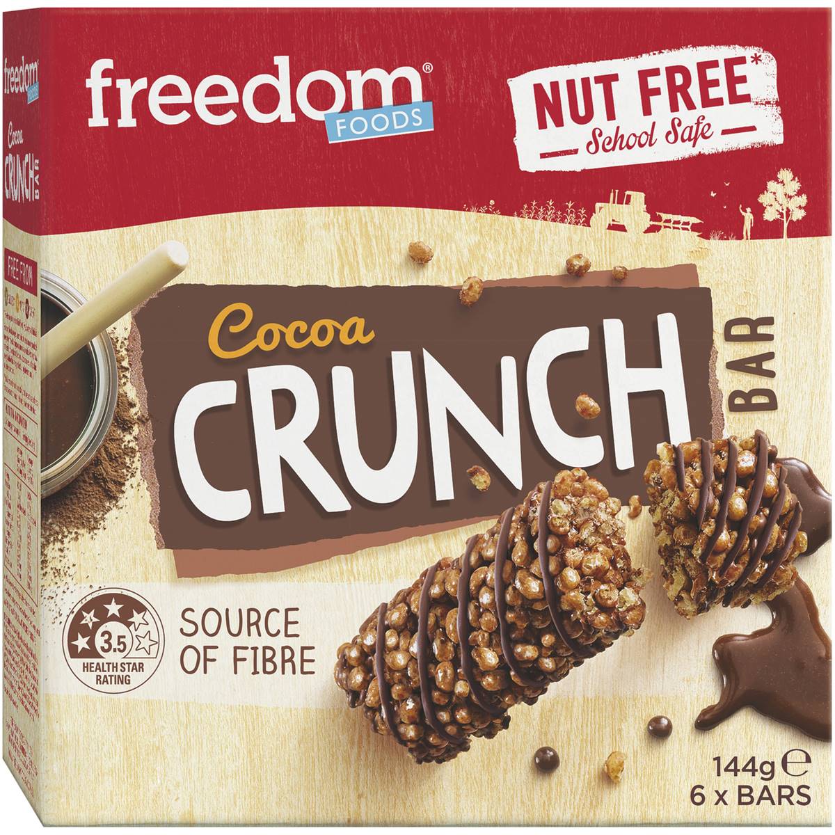 Freedom Foods Bar Cocoa Crunch 144g  Woolworths