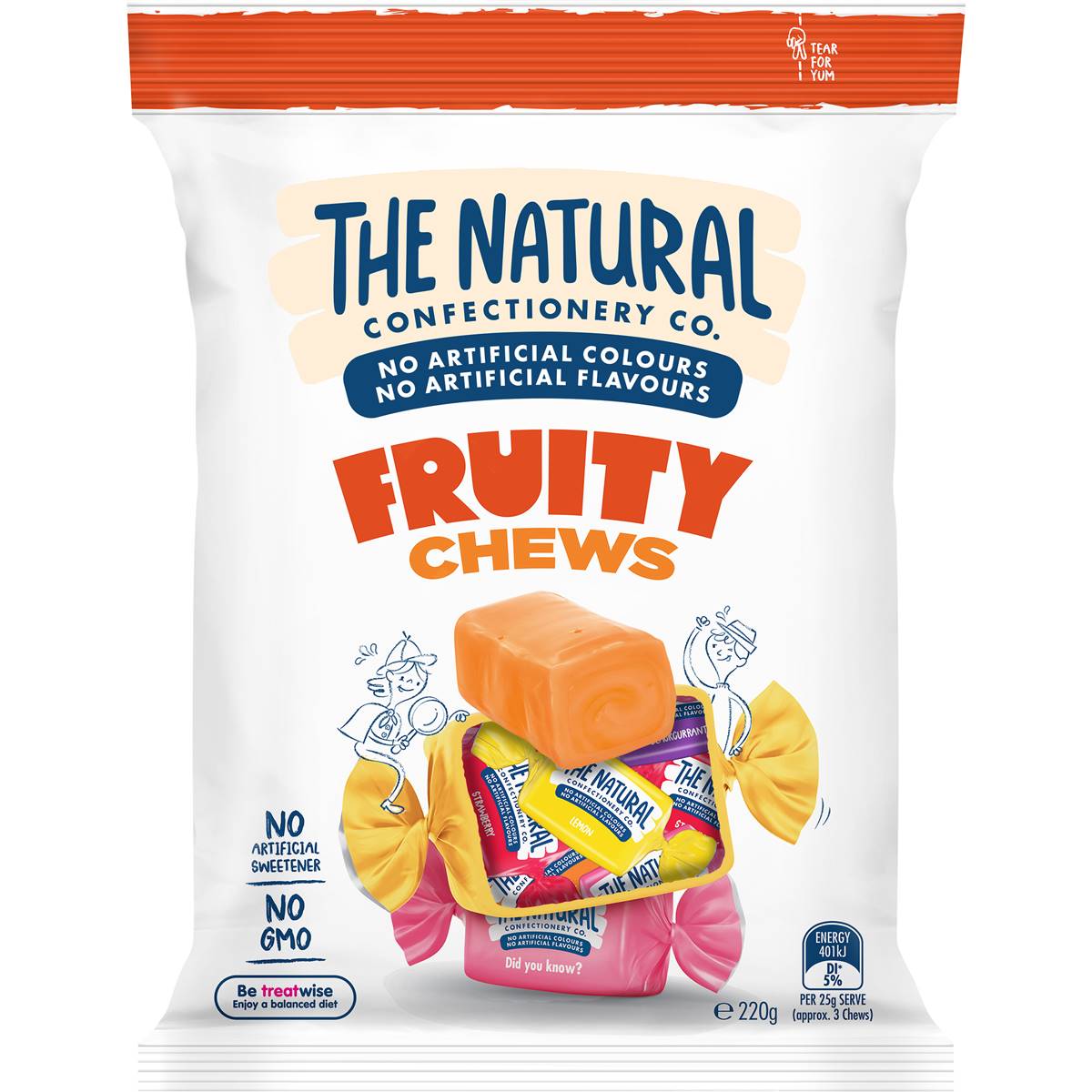 The Natural Confectionery Co Fruity Chews 220g bag Woolworths
