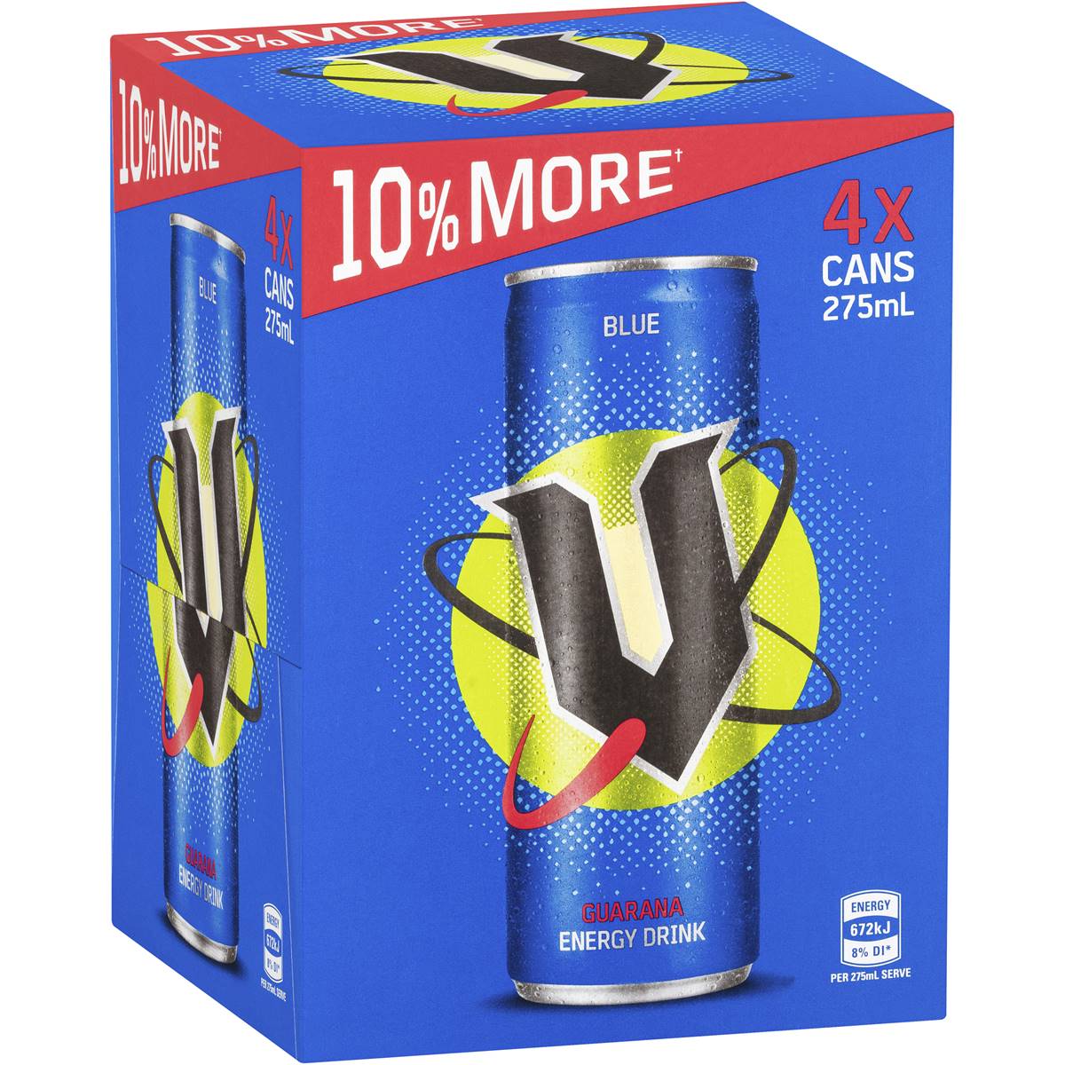 V Blue Energy Drink 4pk 275ml Woolworths