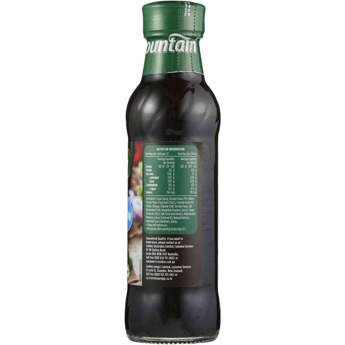 Fountain Chipotle Bbq Sauce 250ml Woolworths