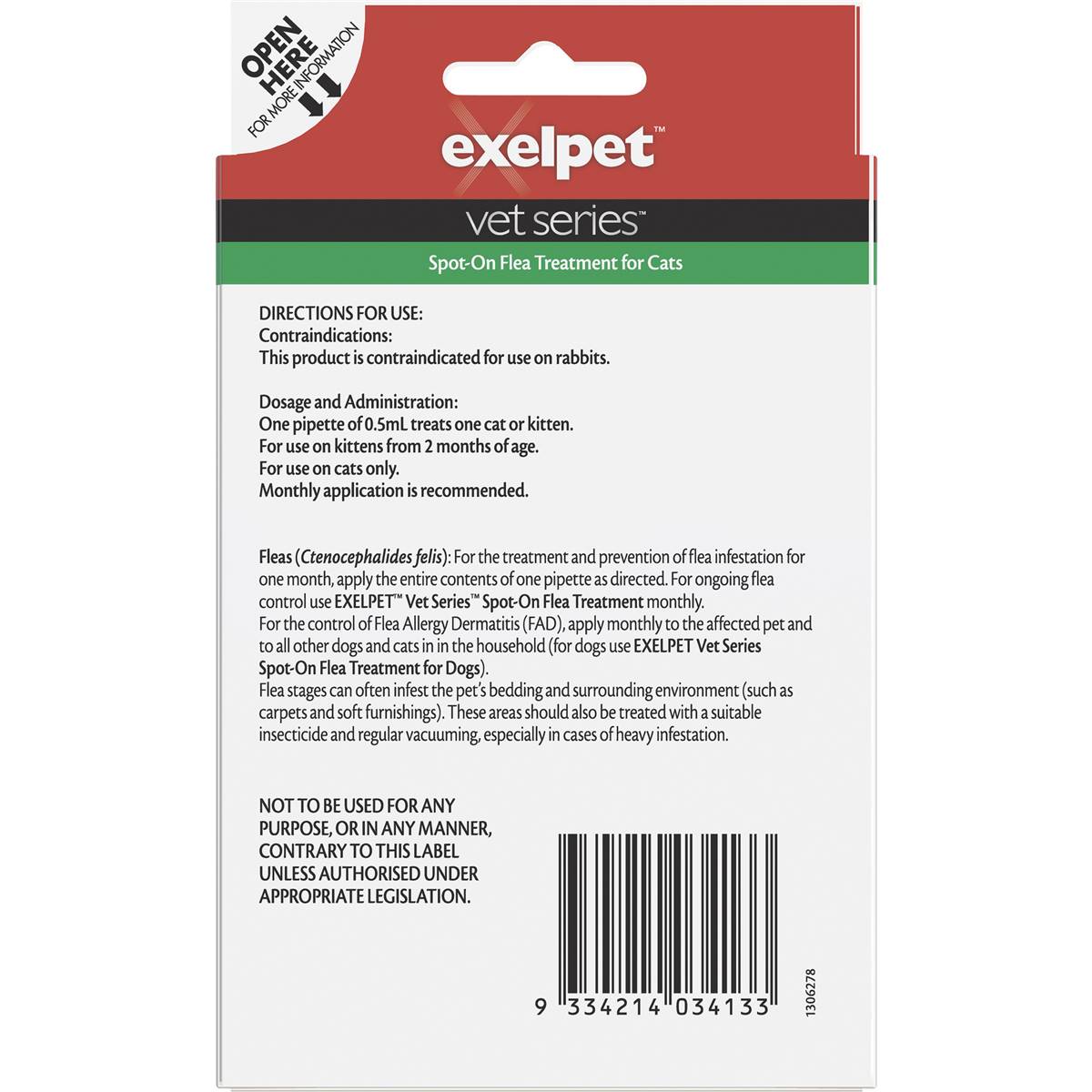 Exelpet Spoton Flea Treatment For Cats 10ml Woolworths