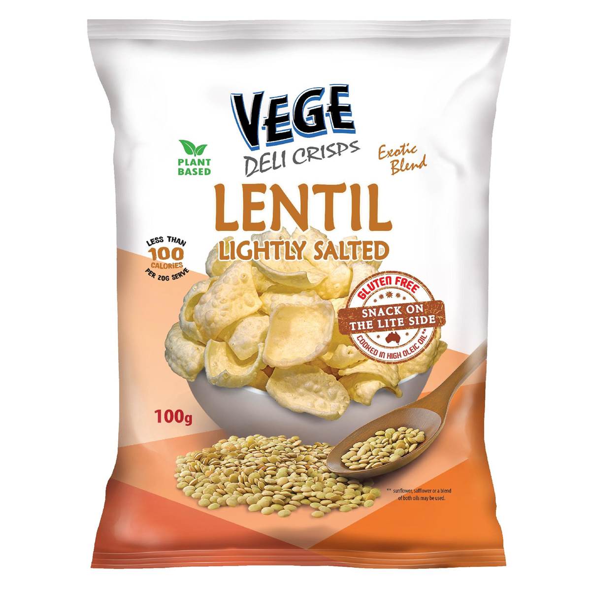 Vege Deli Crisps Lentil Lightly Salted 100g Woolworths